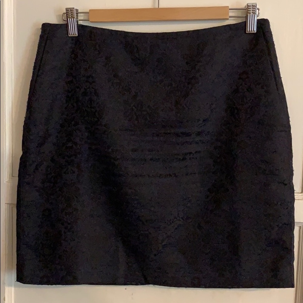 Navy blue lace mini skirt